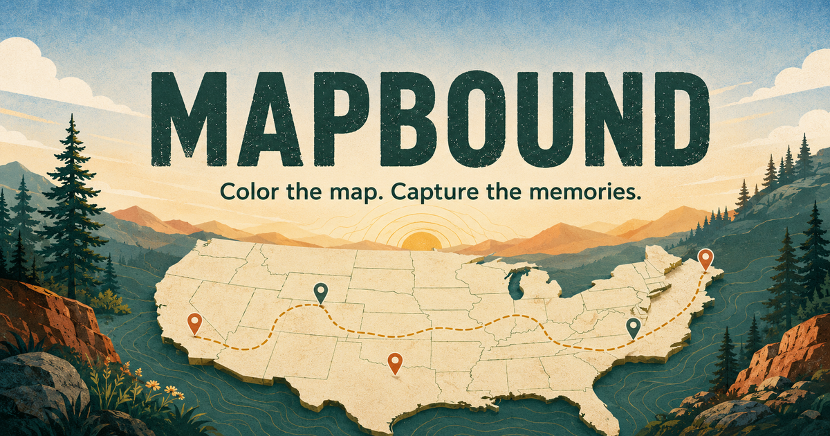 Mapbound travel map preview